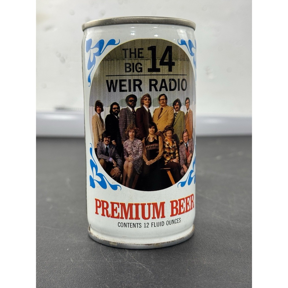 Vintage Premium Beer Can NFL Steelers‎ The Big 14 Weir Radio Ohio Steel Industry